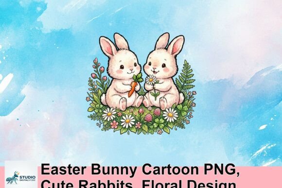 Adorable Easter Bunnies & Florals: Your Go-To Spring Design Asset