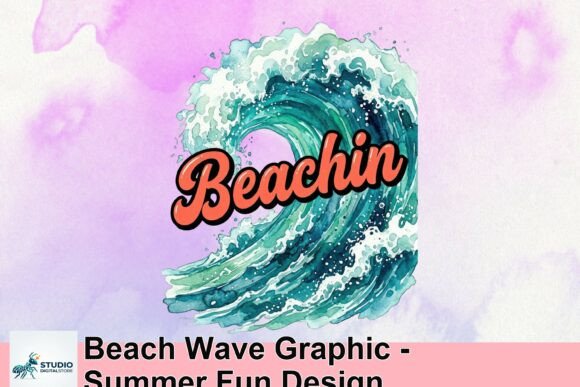 Bring the Coast to Your Canvas with This Beach Wave Graphic