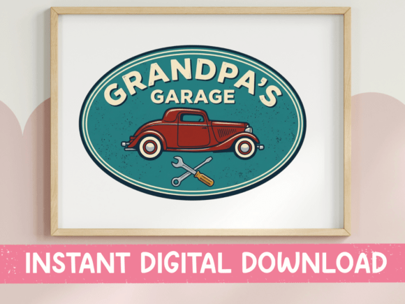 Grandpa's Garage: A Vintage Badge for Timeless Creations