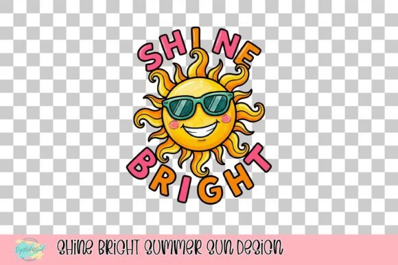 Shine Bright: A Playful Sun Graphic for Summer Projects