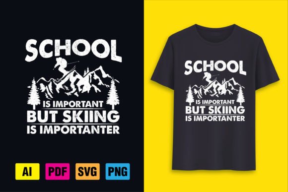 Skiing T-Shirt Design: 